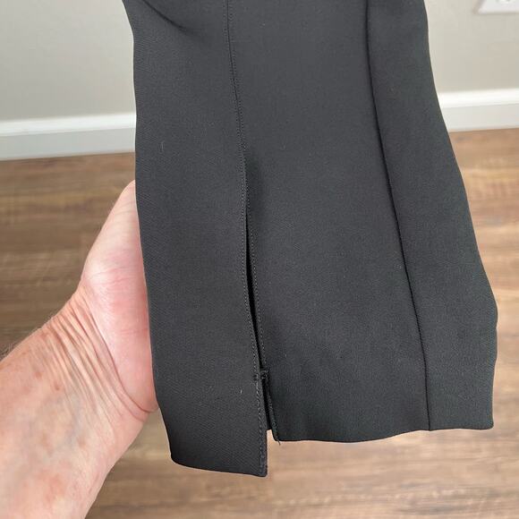 Veronica Beard Paula Black High Waist Back Zip Slit Hem Slim Trouser Pants 00/XS - Picture 8 of 14